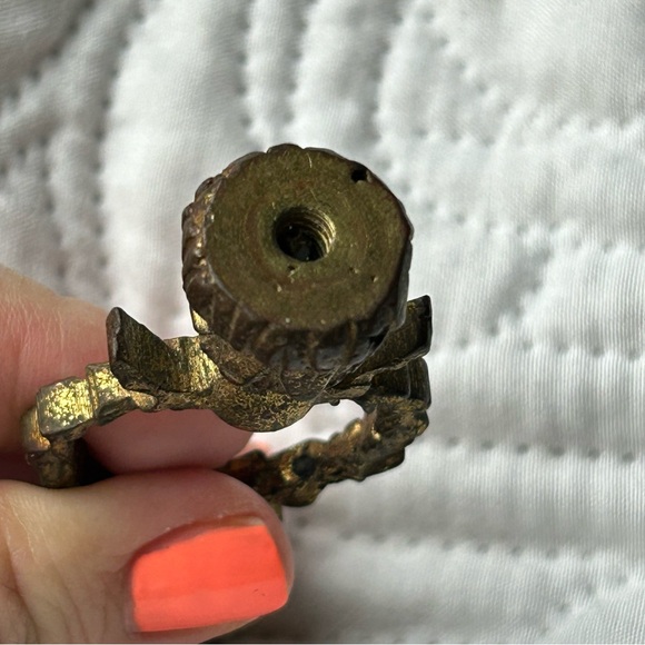 Antique Vintage gold ornate lamp finial - Picture 5 of 9